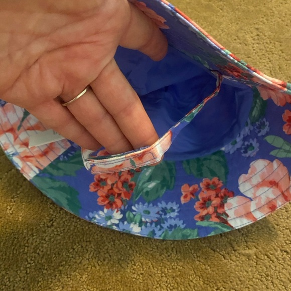 Janie & Jack Girls Sun Hat Floral Chin Strap New 6-12 months 🌷 - Picture 8 of 8